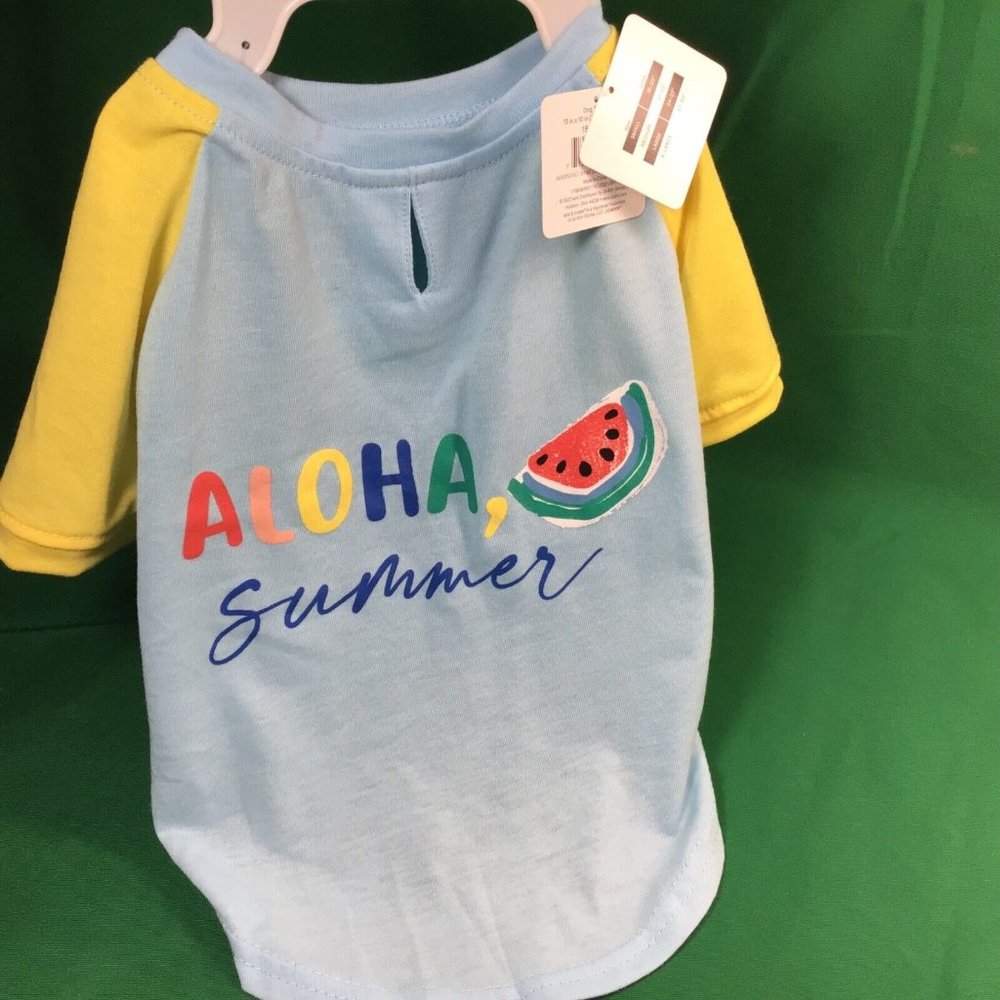 Aloha Hawaiian Dog  Pet outfit  Clothes  t-shirt watermelon summer MEDIUM